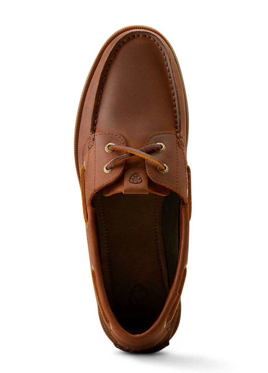 Ariat Mens Antigua Boat Shoe - Bridle Brown