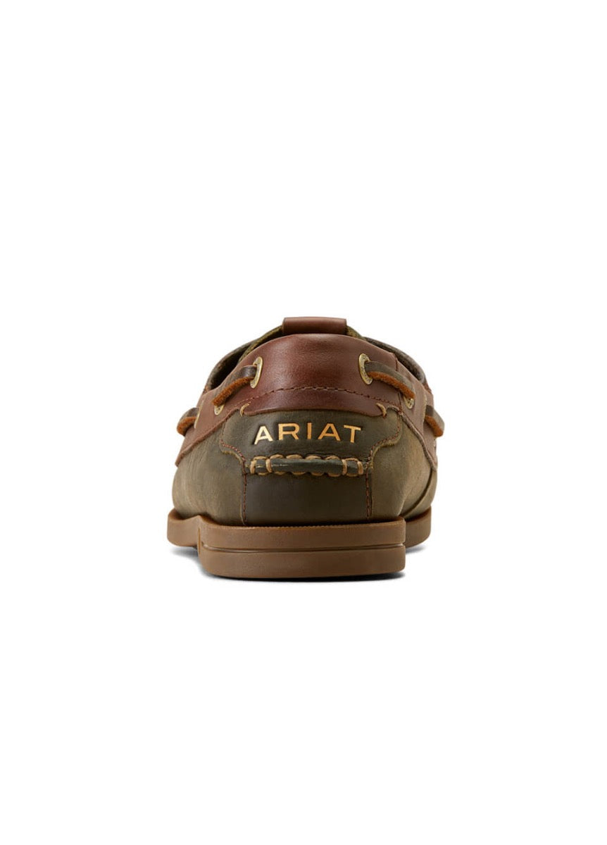 Ariat Womens Antigua Boat Shoe - Olive Night
