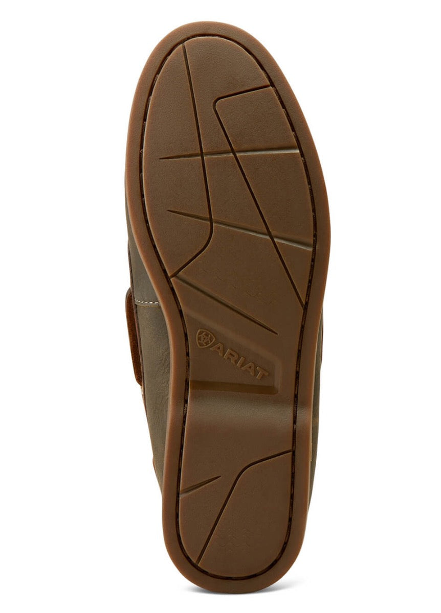 Ariat Womens Antigua Boat Shoe - Olive Night