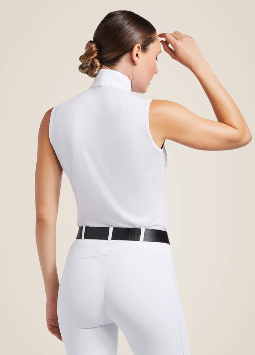Ariat Aptos Sleeveless Show Shirt - White