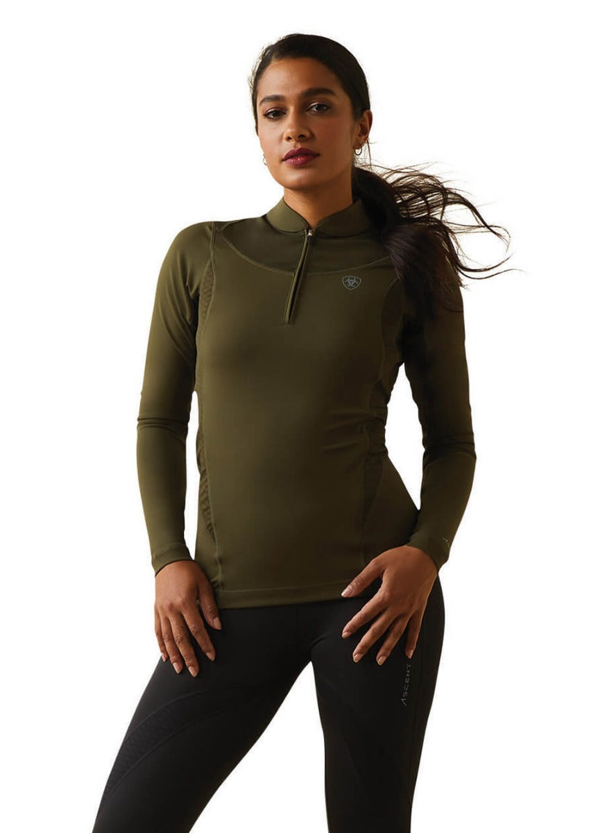Ariat Ascent 1/4 Zip Baselayer - Relic