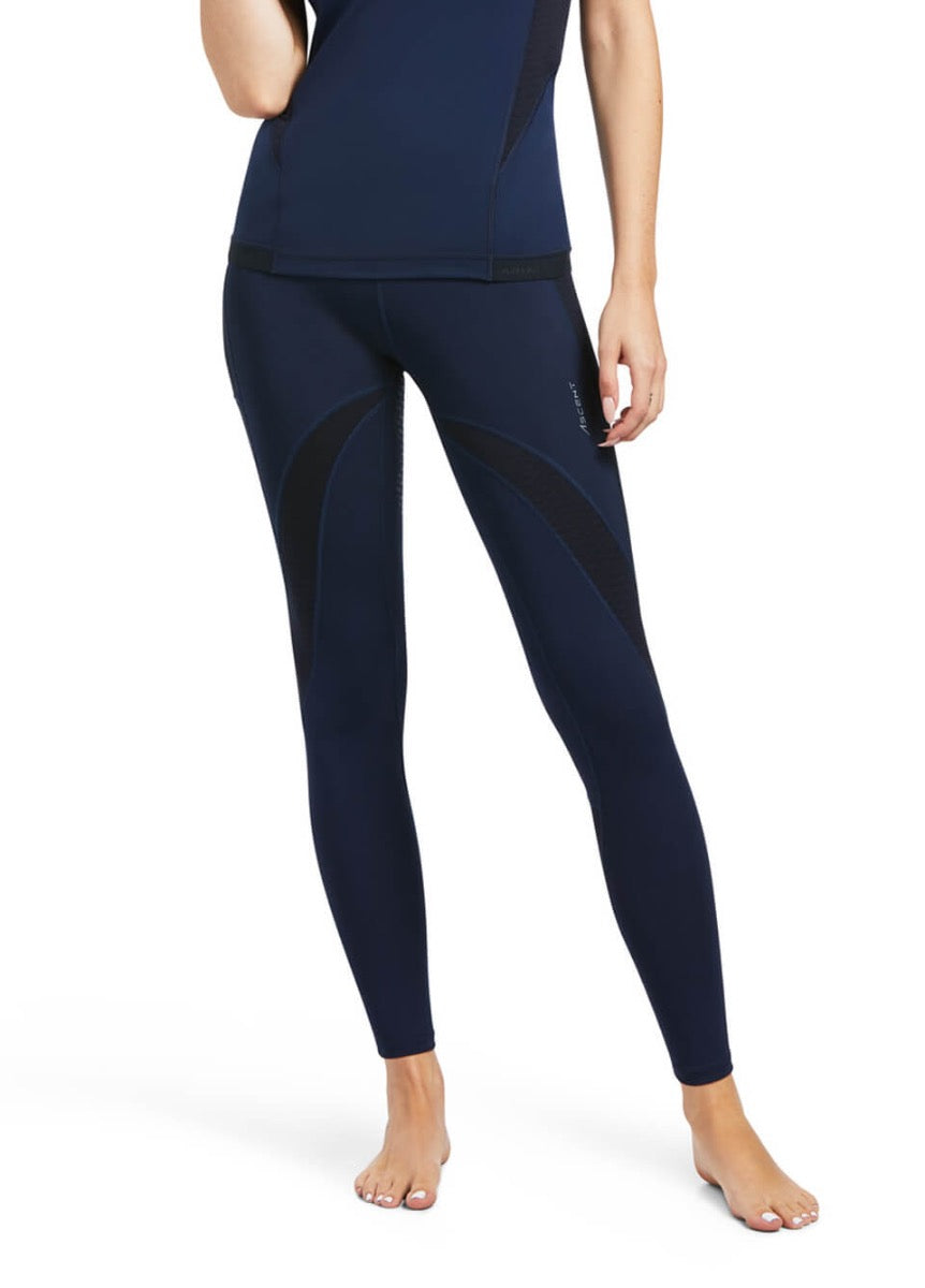 Ariat Ascent Half Grip Tights - Navy
