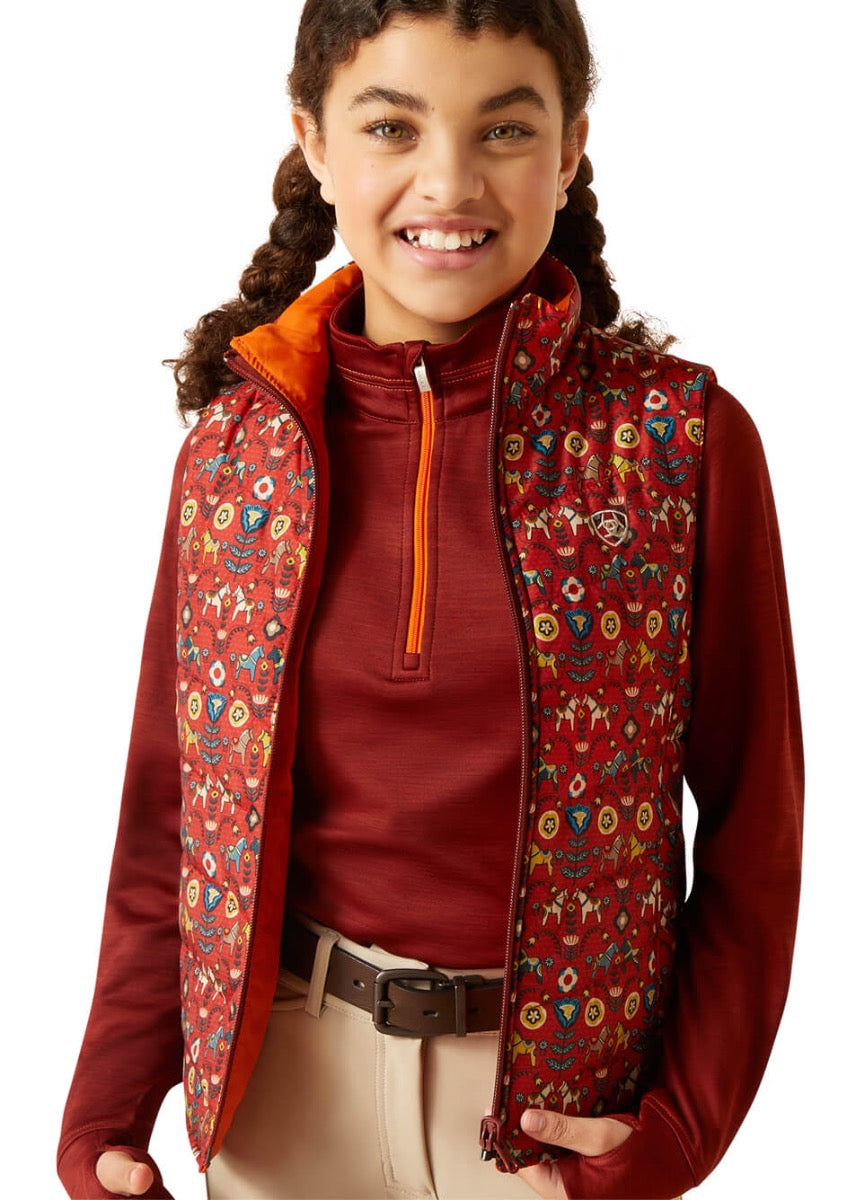 Ariat Youth Bella Reversible Vest - Dala Horse