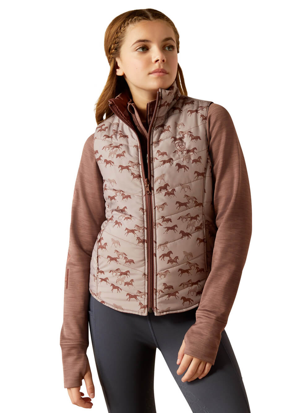 Ariat Youth Bella Reversible Gilet - Scattering Horses