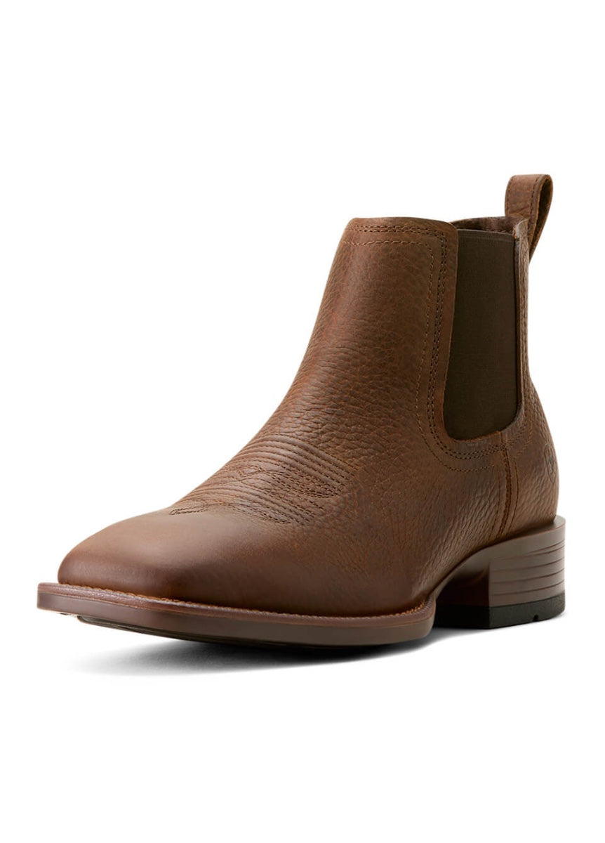 Ariat Booker Ultra Chelsea Boots - Brown Oil Rowdy