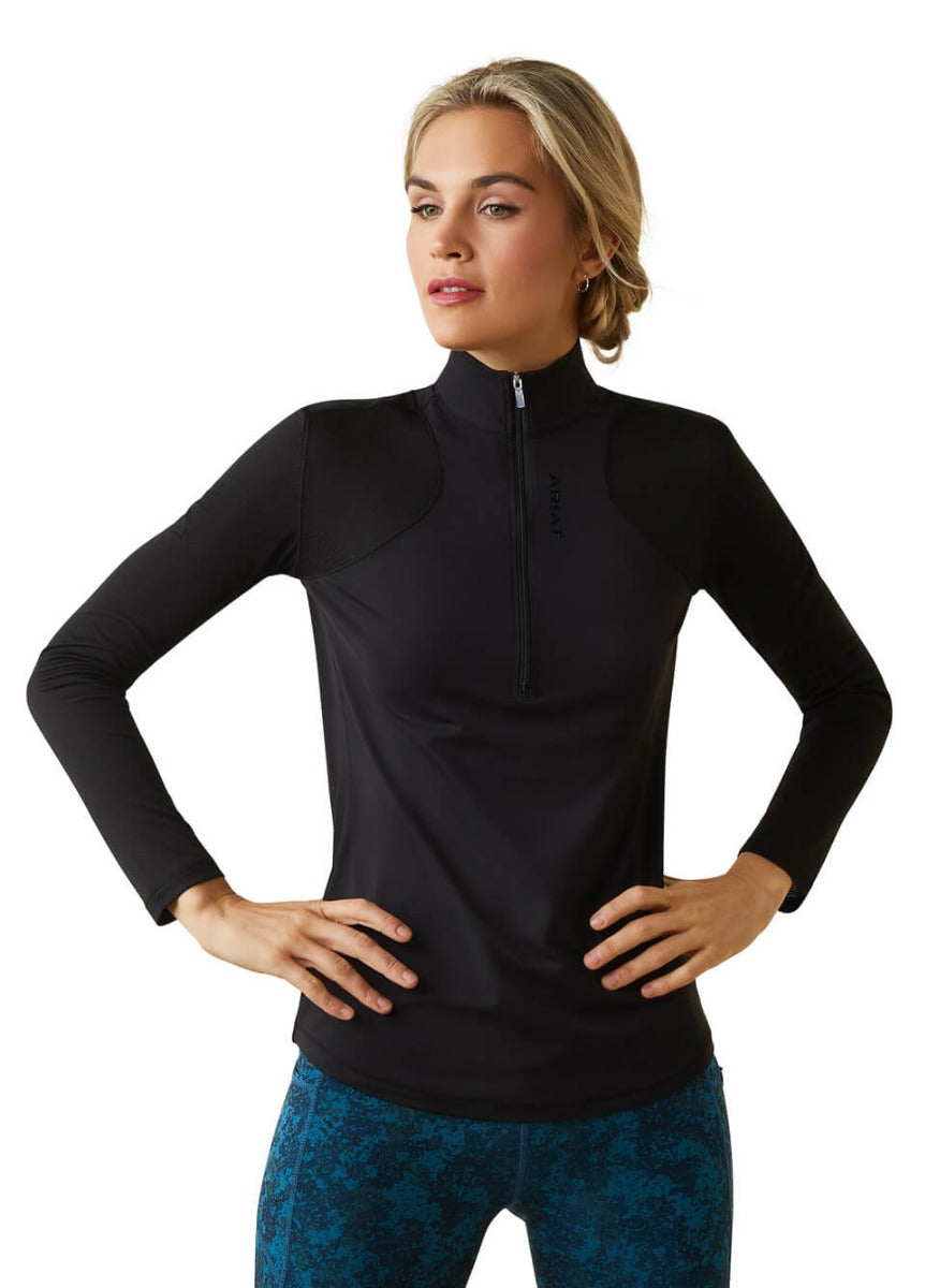 Ariat Breathe 1/4 Zip Baselayer - Black