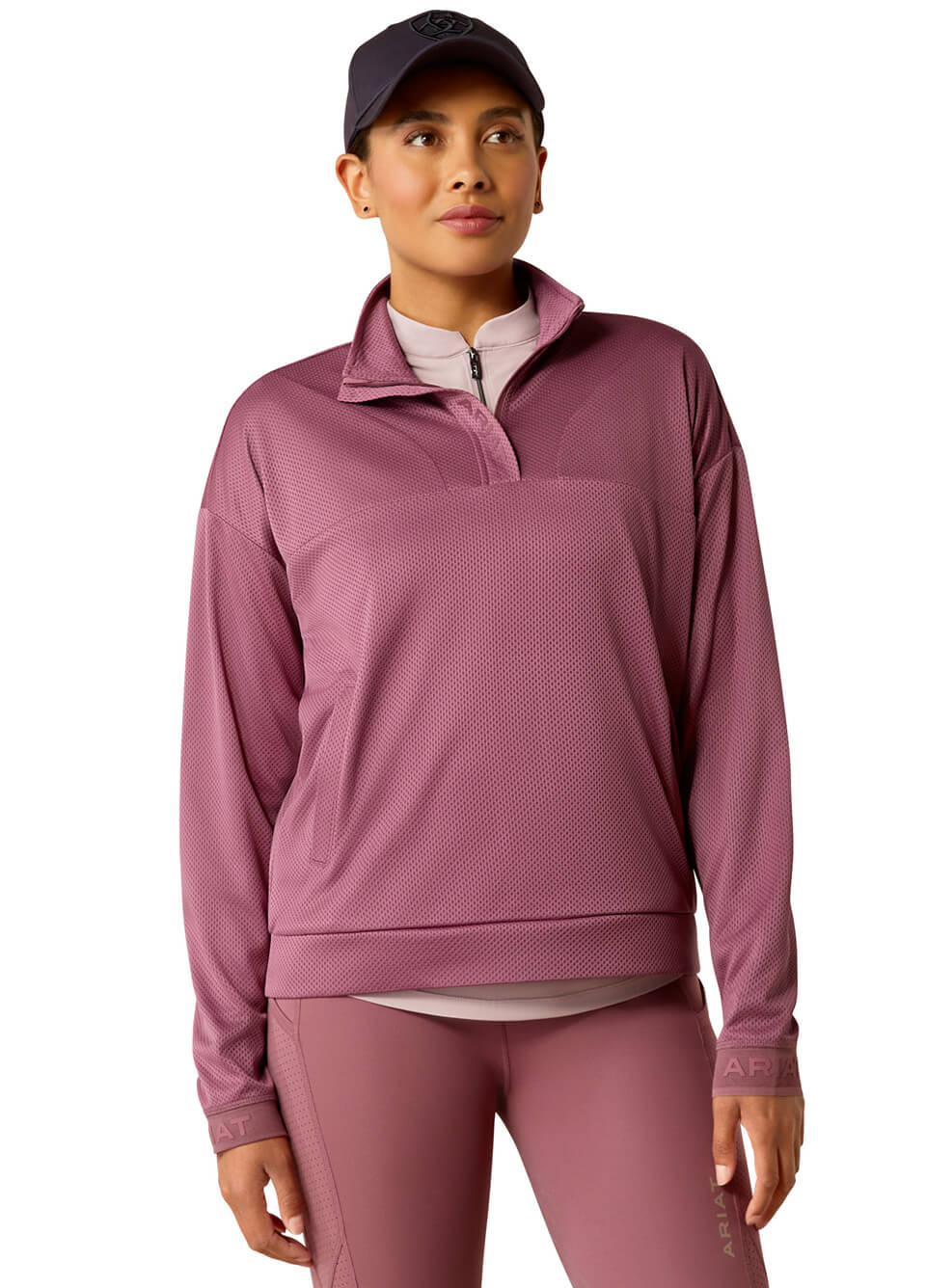 Ariat Breathe 1/2 Zip Sweatshirt - Tulipwood