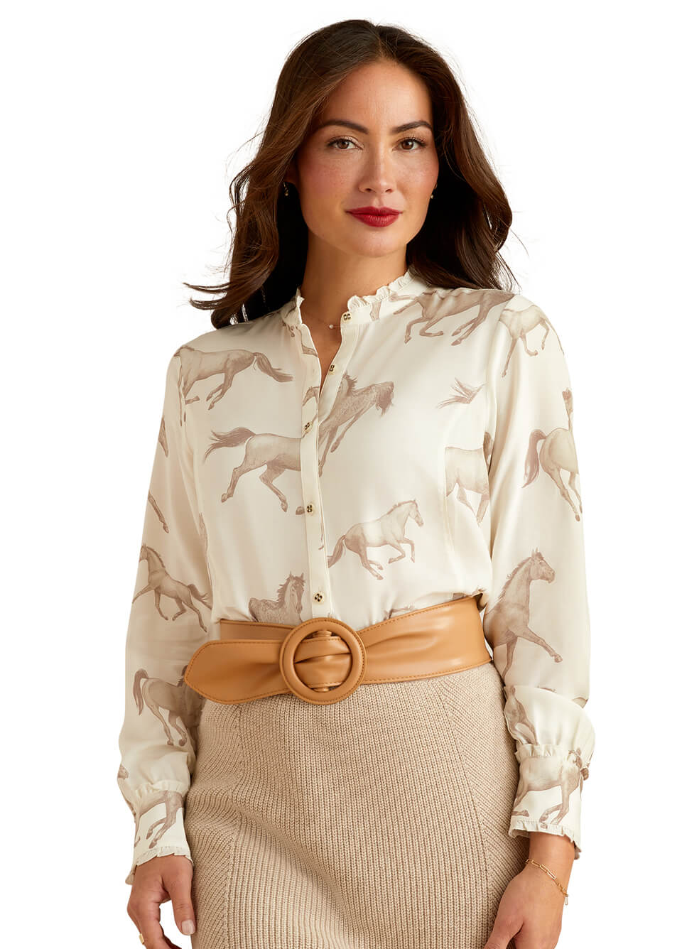 Ariat Clarion Blouse - Sepia Horse
