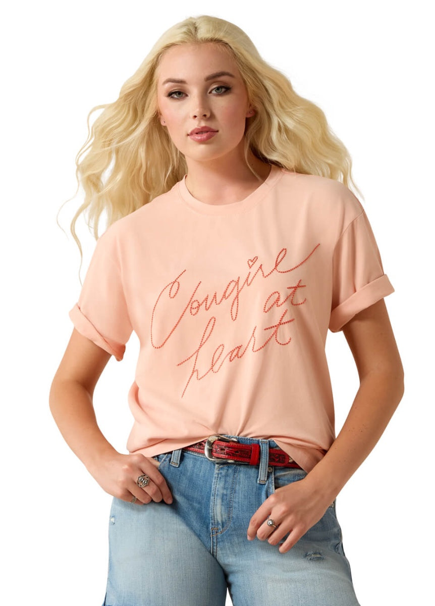 Ariat Cowgirl at Heart T-Shirt - Tropical Peach