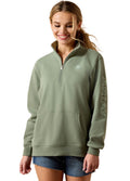 Ariat Foundation Logo 1/2 Zip Sweatshirt - Sea Spray