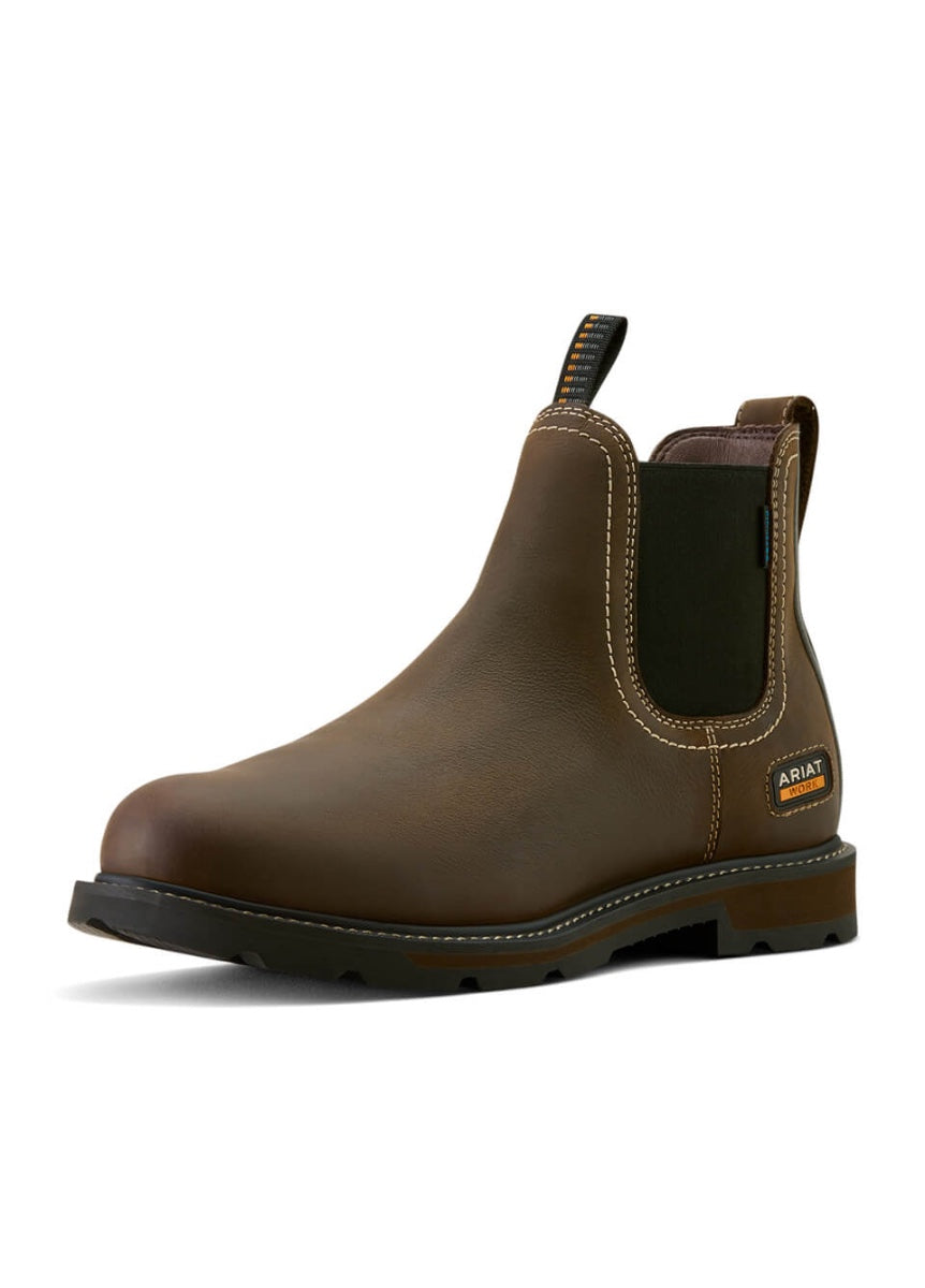 Ariat Mens Groundbreaker Soft Toe Work Boot - Dark Brown