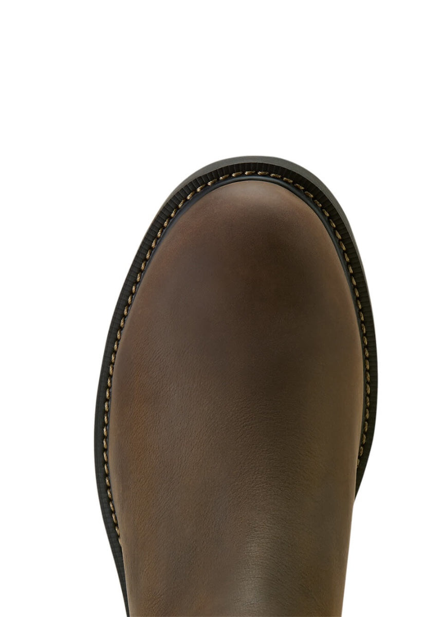 Ariat Mens Groundbreaker Soft Toe Work Boot - Dark Brown