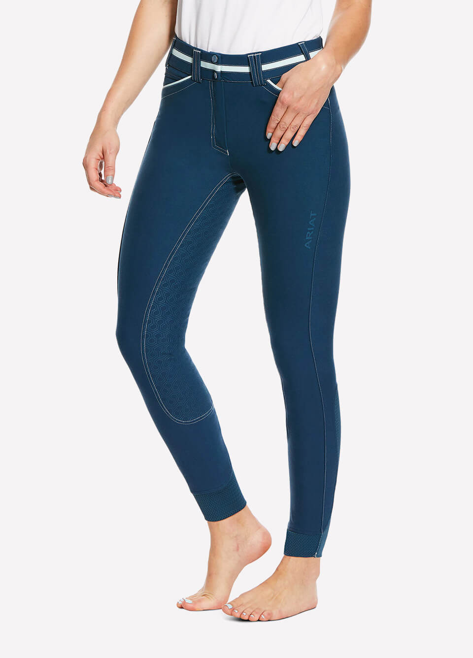 Ariat Womens Heritage Elite Grip Full Seat Breeches - Petroleum