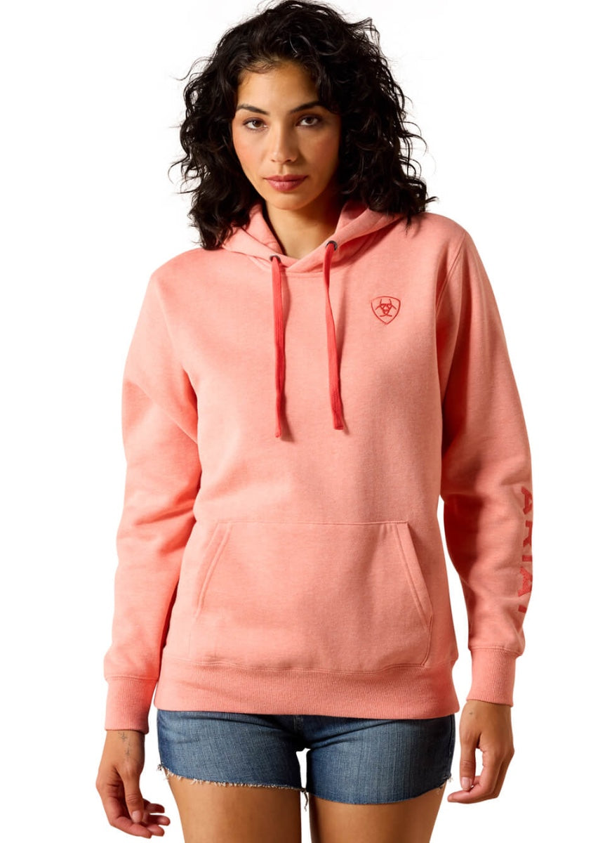 Ariat Logo 2.0 Hoodie - Peach Amber Heather