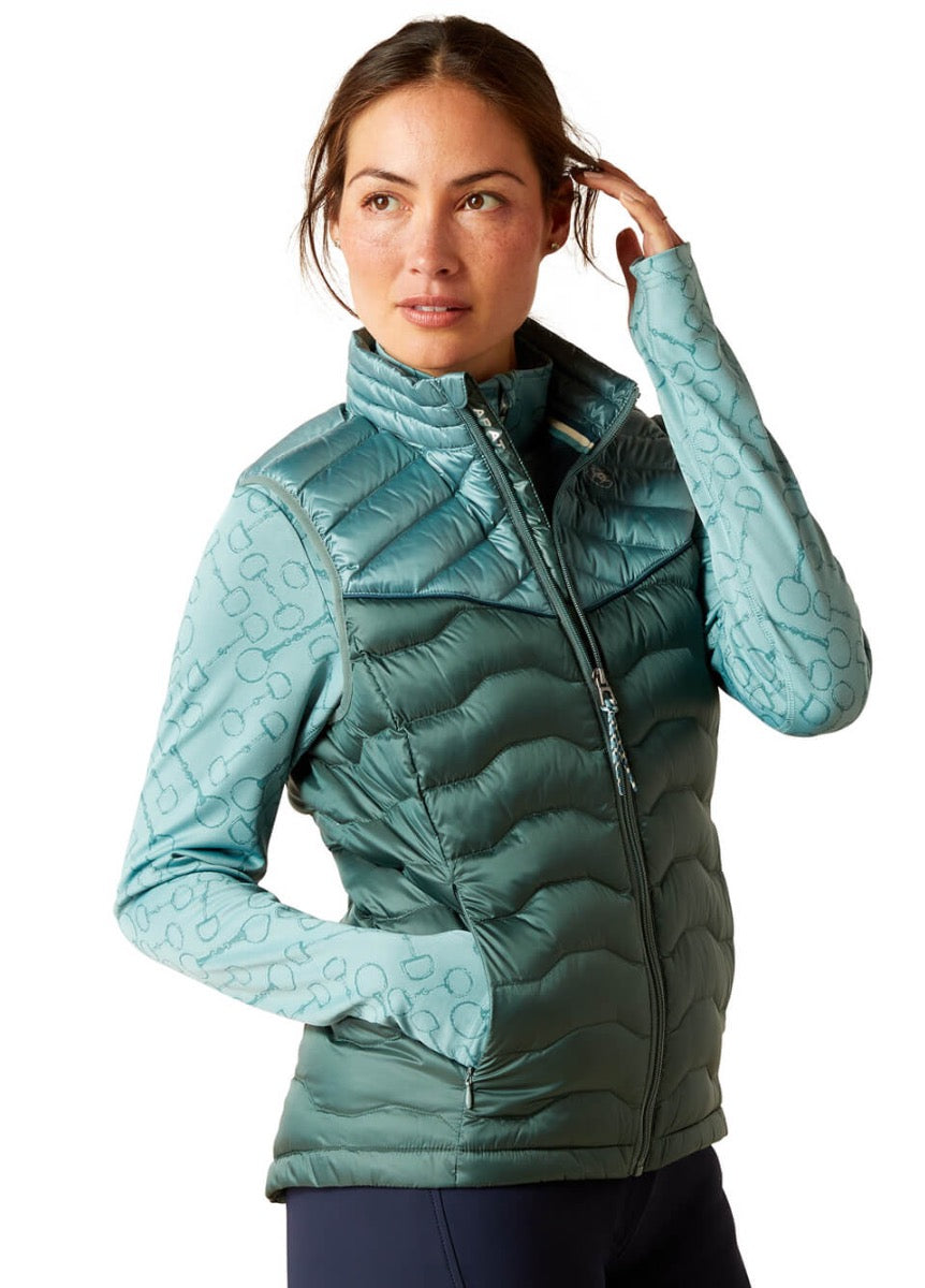 Ariat Ideal Down Gilet - Iridescent Arctic/Silver Pine