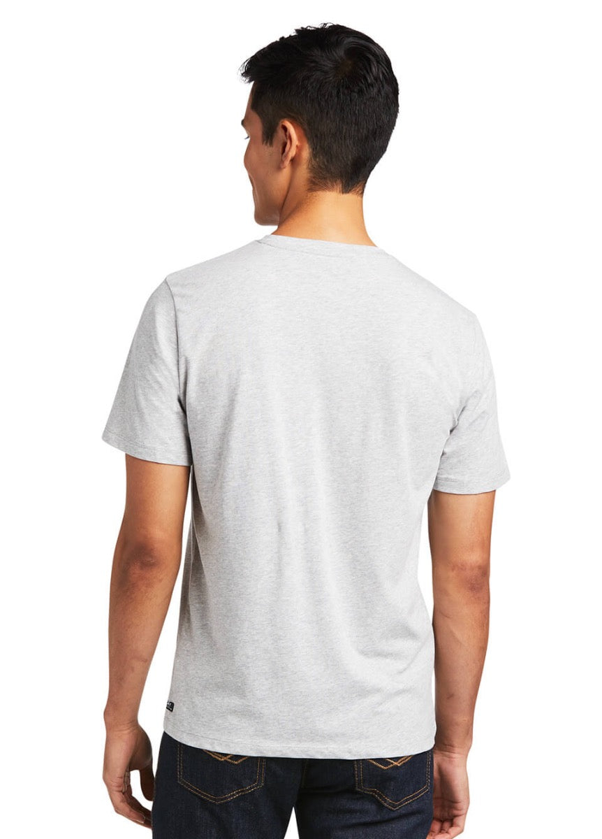 Ariat Mens Vertical Logo T-Shirt - Heather Grey