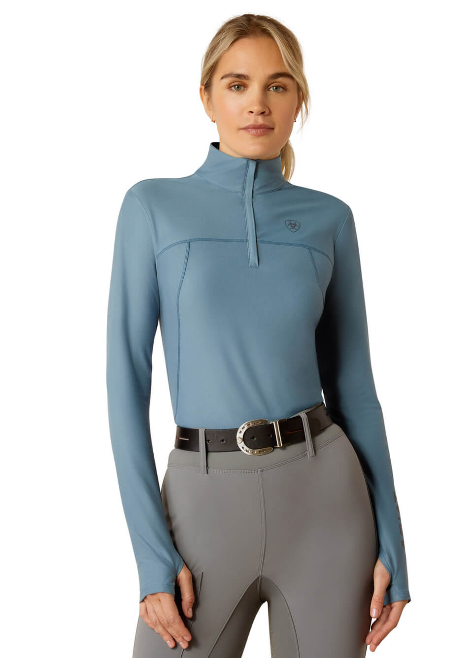 Ariat Lowell 3.0 1/4 Zip Baselayer - Bluestone