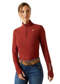 Ariat Lowell 3.0 1/4 Zip Baselayer - Madder Brown
