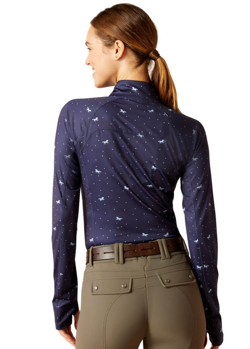 Ariat Lowell 2.0 1/4 Zip Baselayer - Silver Ditsey
