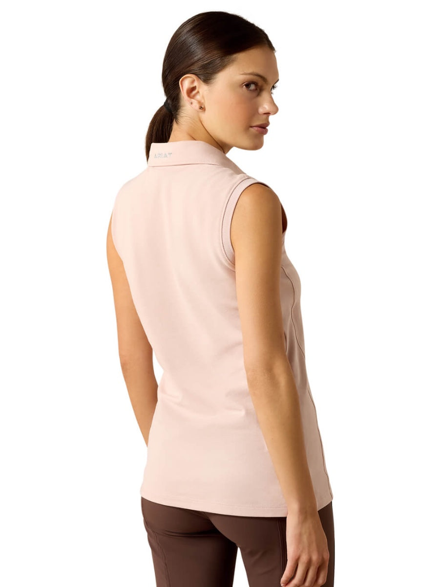 Ariat Prix 3.0 Sleeveless Polo Shirt - Sepia Rose