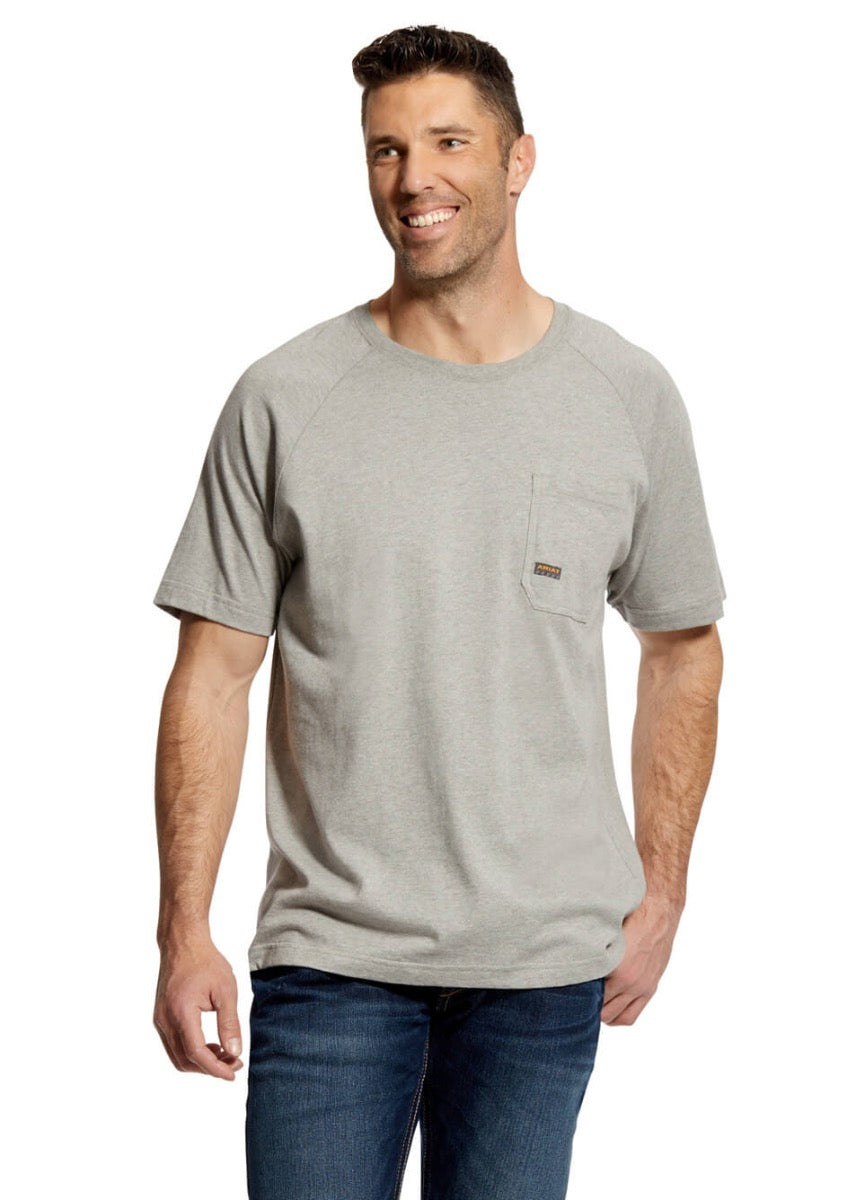 Ariat Mens Rebar Cotton Strong T-Shirt - Heather Grey