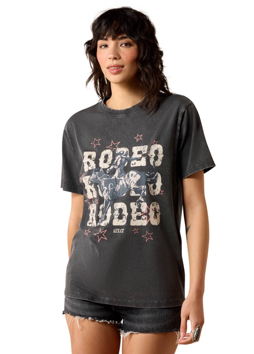Ariat Star Spangled Rodeo T-Shirt - Charcoal Mineral Wash
