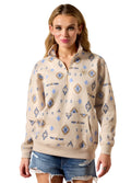 Ariat Sapphire 1/2 Zip Sweatshirt - Oatmeal Heather