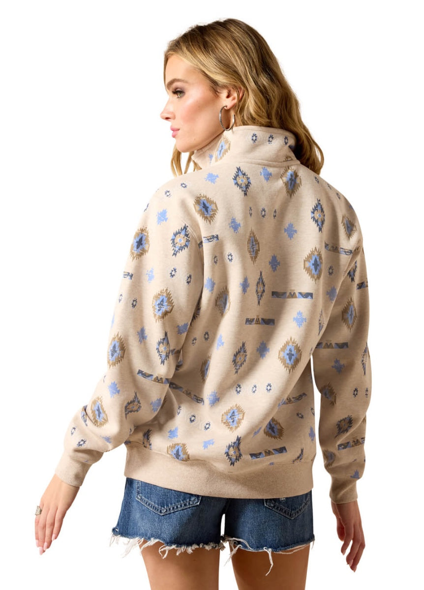 Ariat Sapphire 1/2 Zip Sweatshirt - Oatmeal Heather