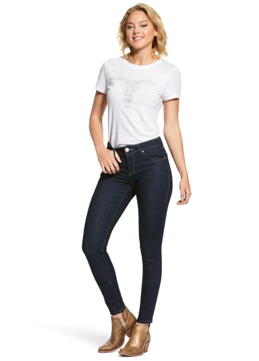 Ariat Ultra Stretch Perfect Rise Sidewinder Skinny Jean - Rinse