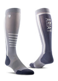 AriatTEK Slimline Performance Socks - Grey/Black