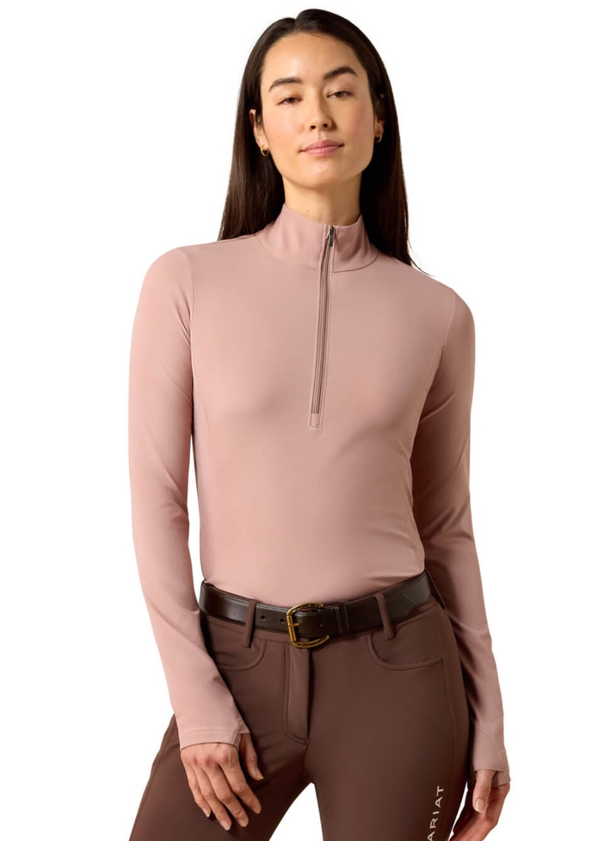 Ariat SolVeil 1/2 Zip Baselayer - Antler
