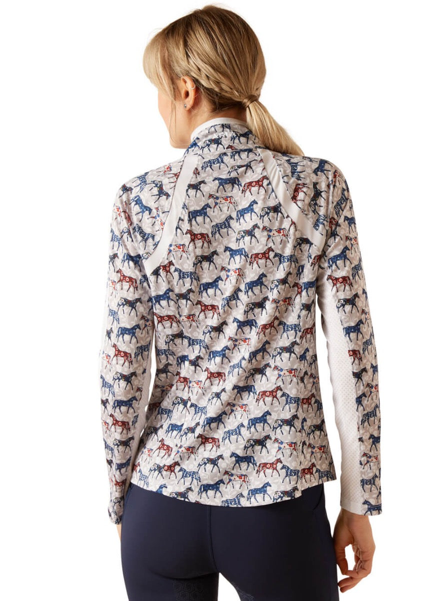 Ariat Sunstopper 3.0 1/4 Zip Baselayer - Painted Ponies