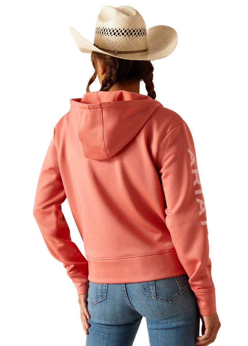 Ariat Tek 1/2 Zip Hoodie - Faded Rose