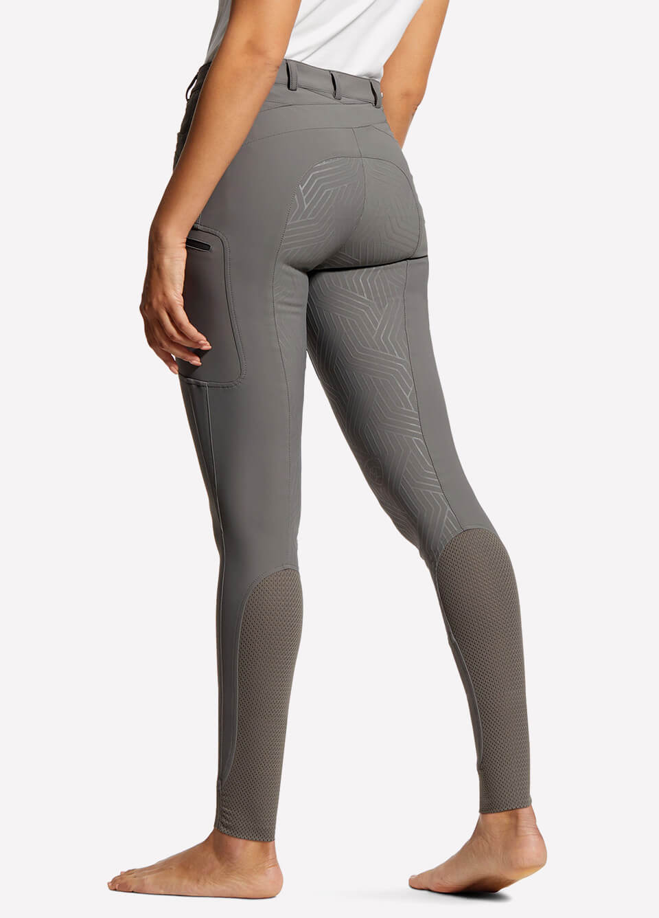 Ariat Womens Triton Grip Full Seat Riding Breeches - Plum Grey