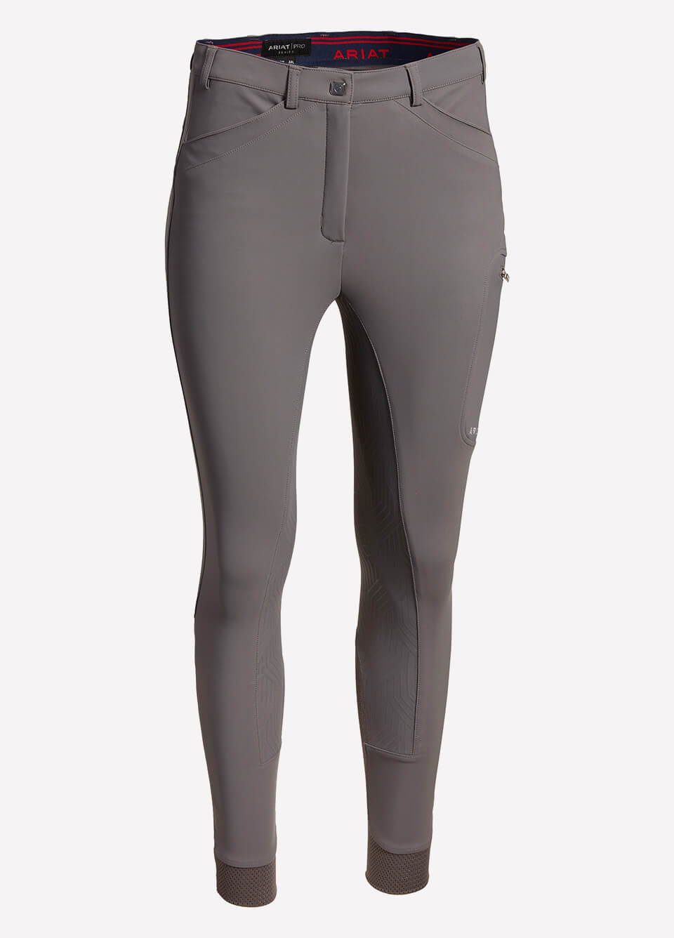 Ariat Womens Triton Grip Full Seat Riding Breeches - Plum Grey