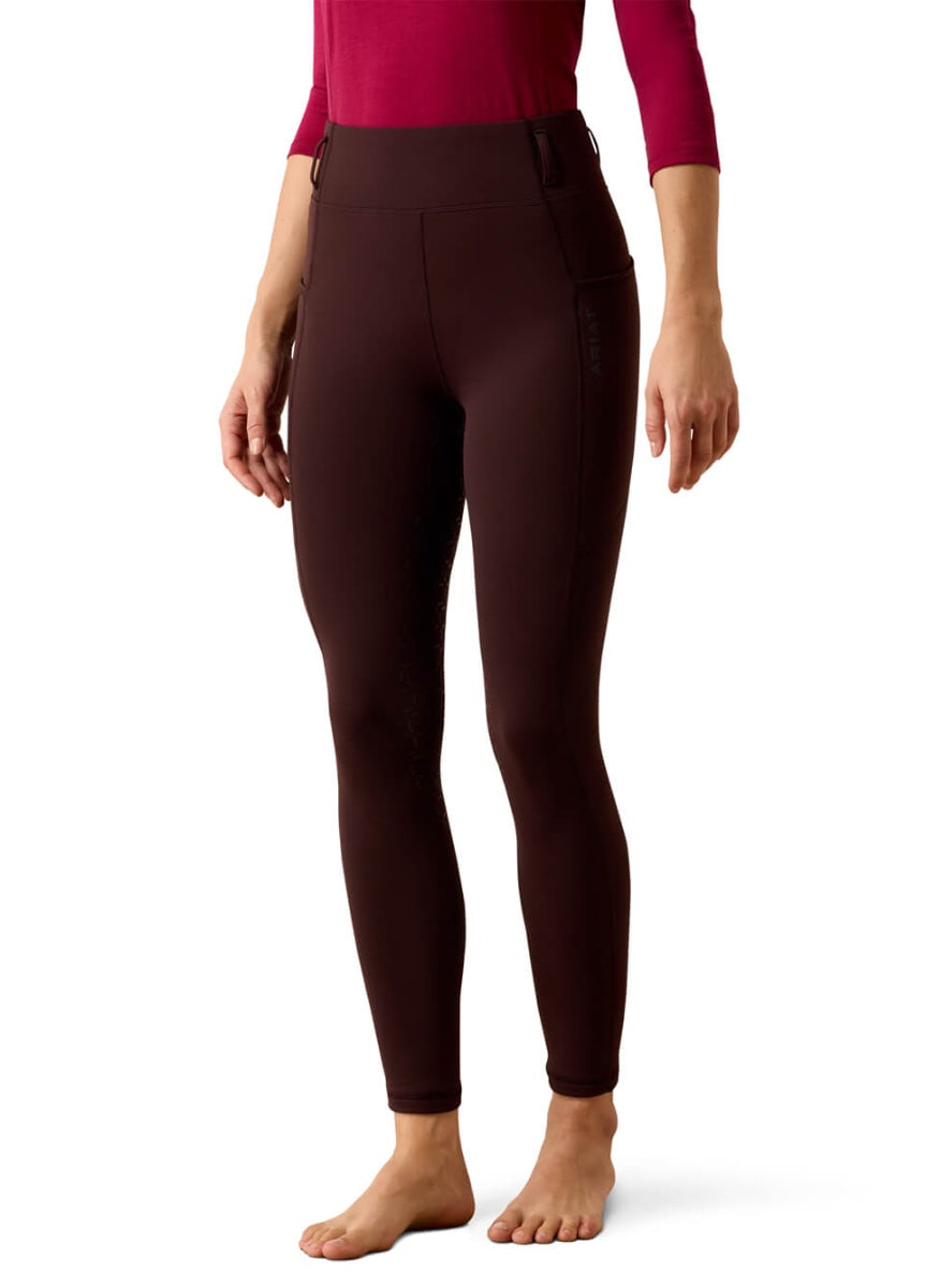 Ariat Venture 2.0 Thermal Full Seat Tights - Chocolate Plum
