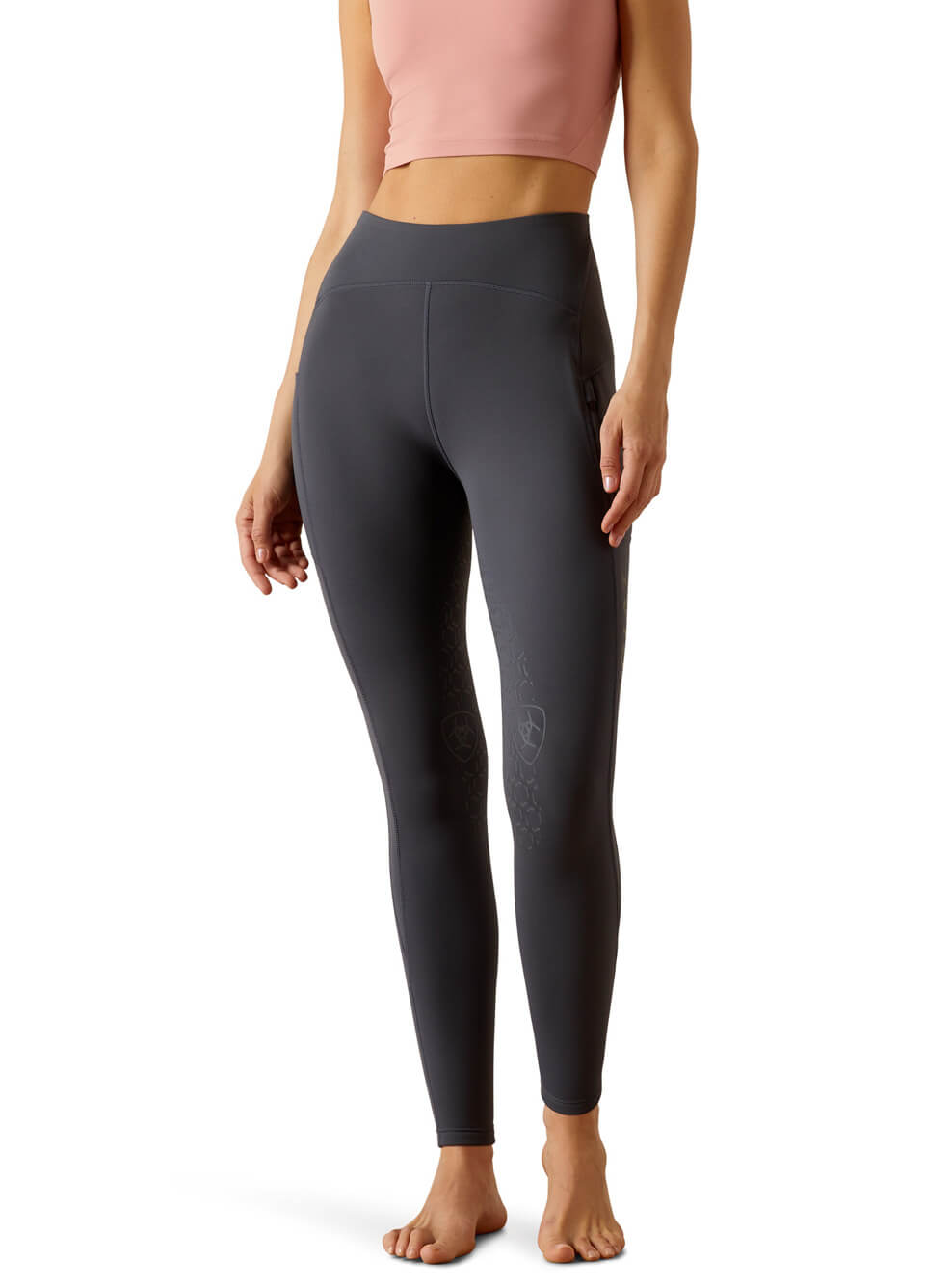 Ariat Venture Thermal Half Grip Tights - Ombre Blue