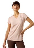 Ariat Vertical Logo T-Shirt - Sepia Rose