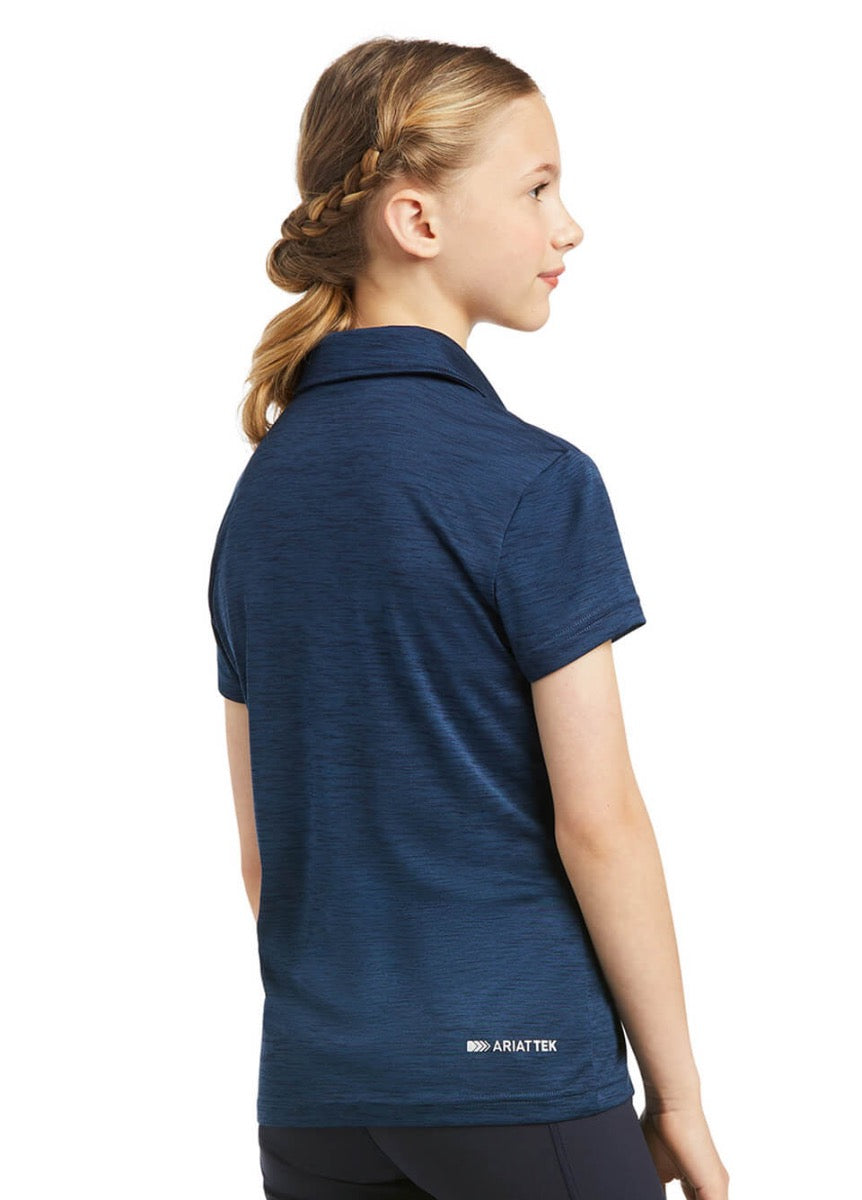 Ariat Kids' Laguna Short Sleeve Polo Shirt - Navy