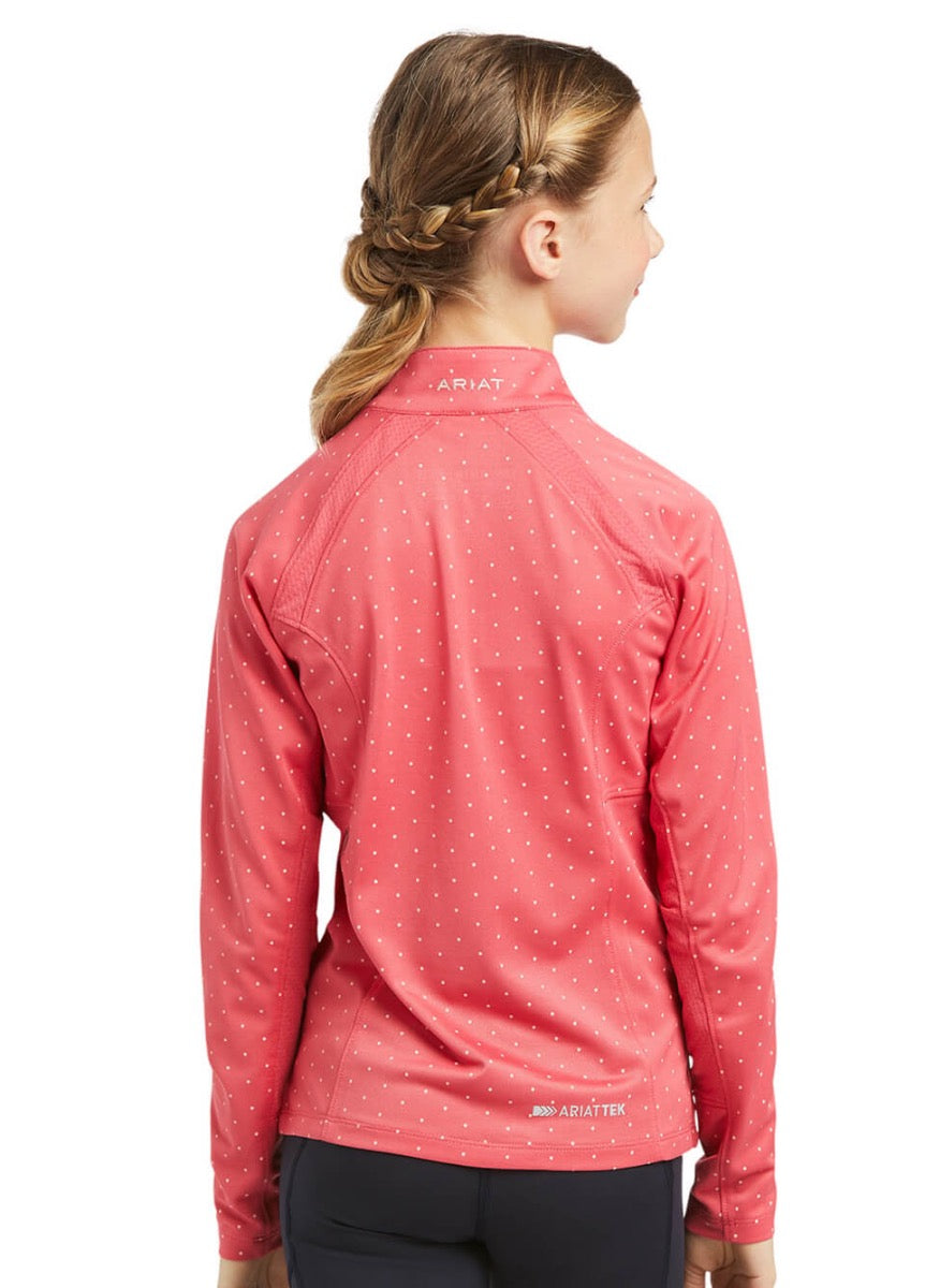 Ariat Kids Sunstopper 2.0 1/4 Zip Baselayer - Party Dot