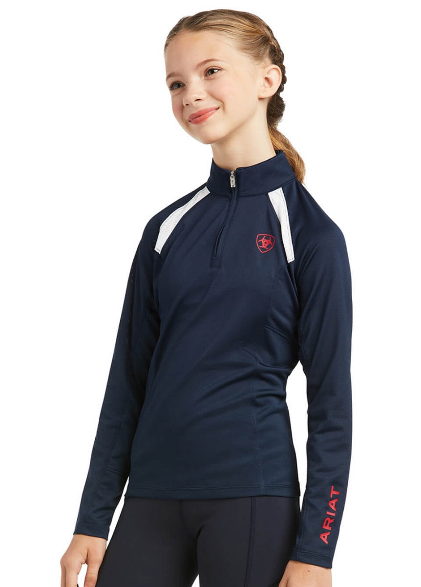 Ariat Kids Sunstopper 2.0 1/4 Zip Baselayer - Team