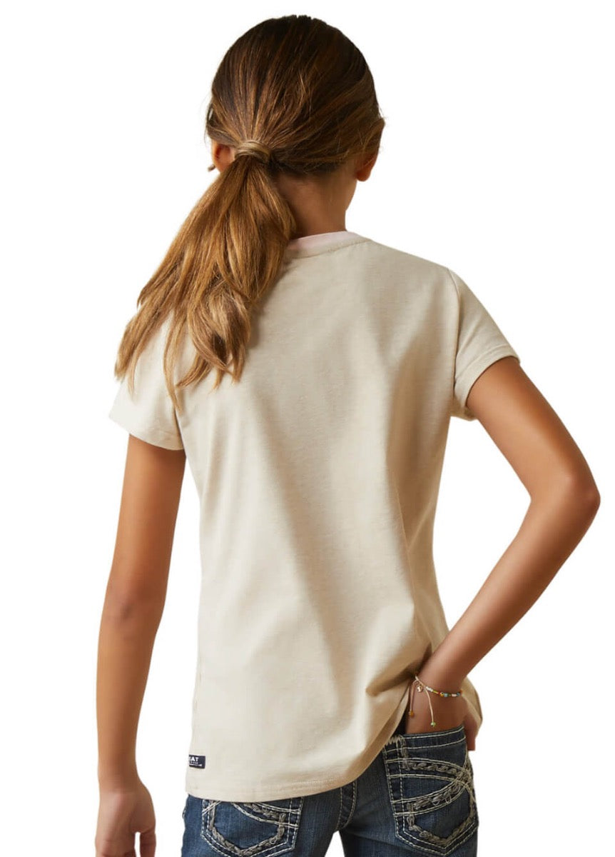 Ariat Kids Flora T-Shirt - Oatmeal Heather