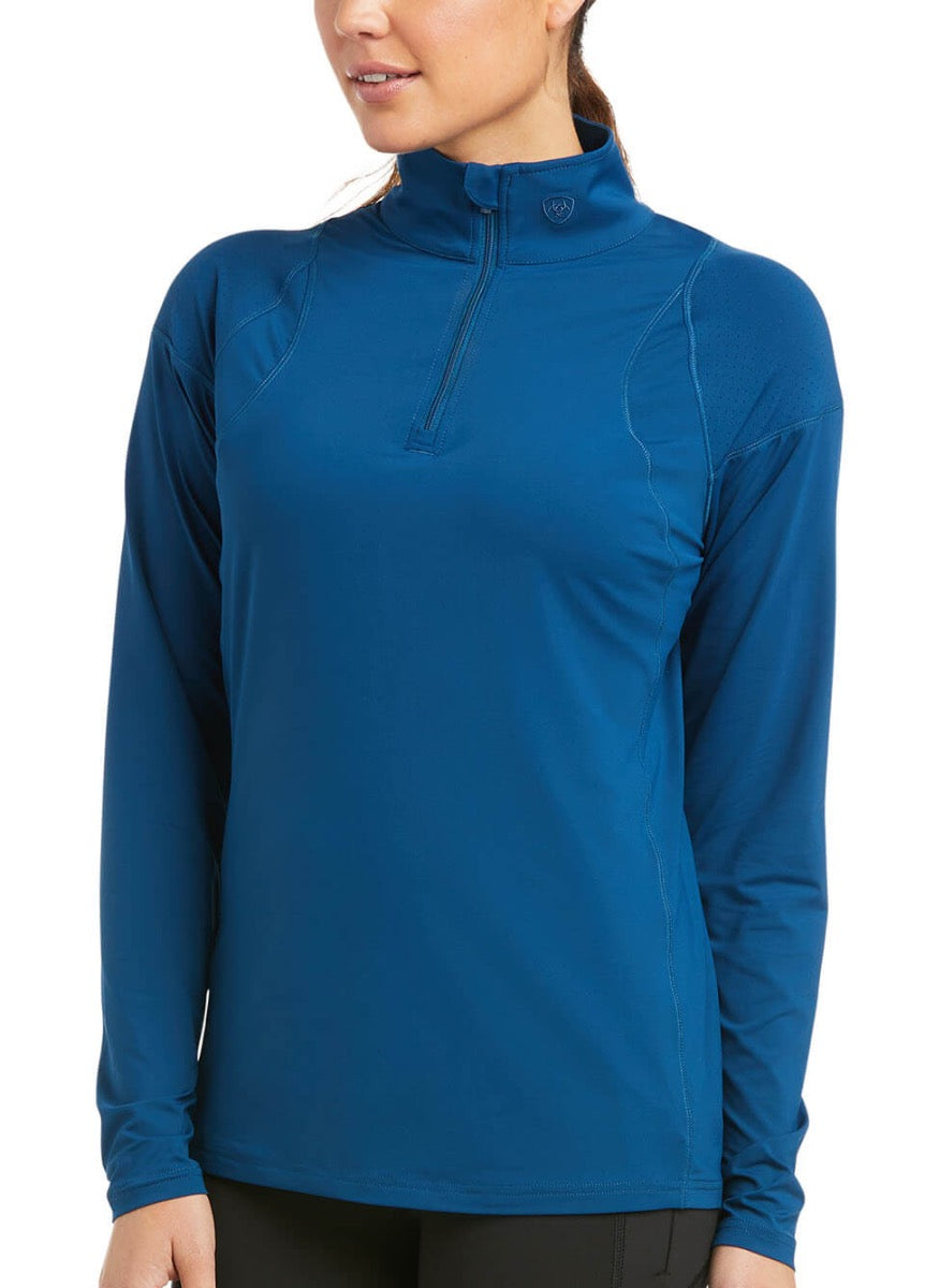 Ariat Auburn 1/4 Zip Baselayer - Blue Opal
