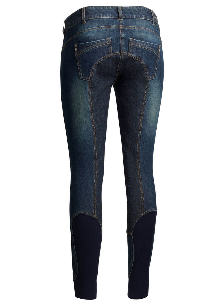 Ariat Halo Denim Full Seat Breech - Marine