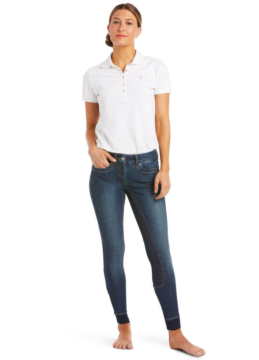 Ariat Halo Denim Full Seat Breech - Marine