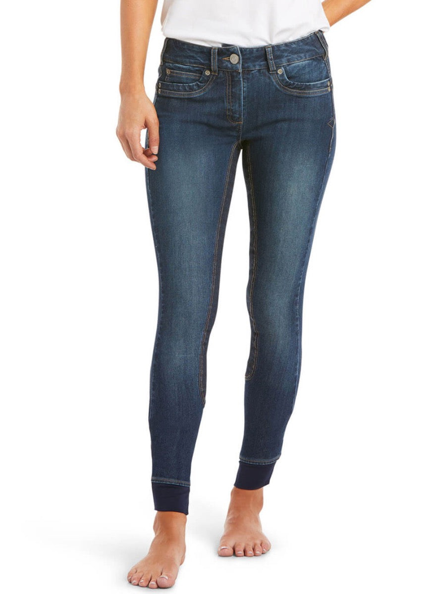 Ariat Halo Denim Full Seat Breech - Marine