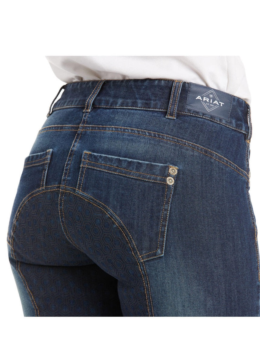 Ariat Halo Denim Full Seat Breech - Marine