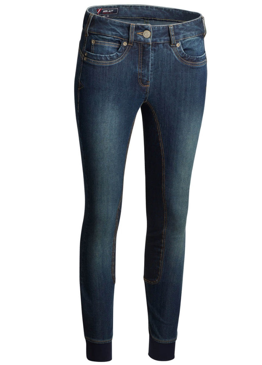 Ariat Halo Denim Full Seat Breech - Marine