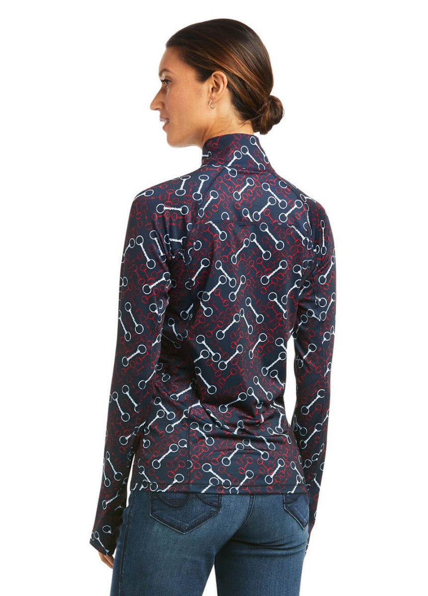 Ariat Womens Lowell 2.0 1/4 Zip Base Layer - Team Print