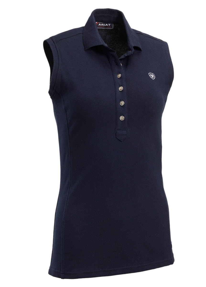 Ariat Prix 2.0 Sleeveless Polo - Navy